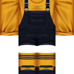 yellow sweater w overalls